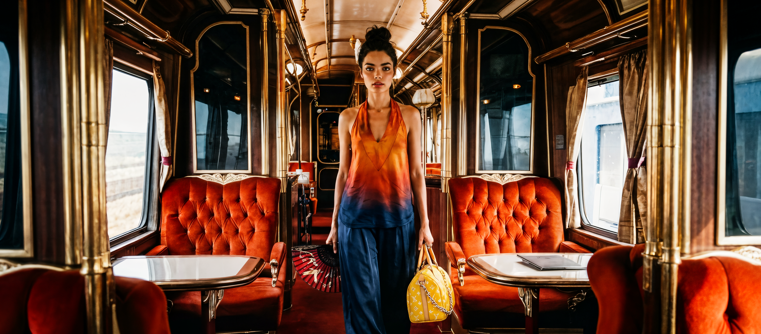 Amara Laurent on the Venice Simplon-Orient-Express