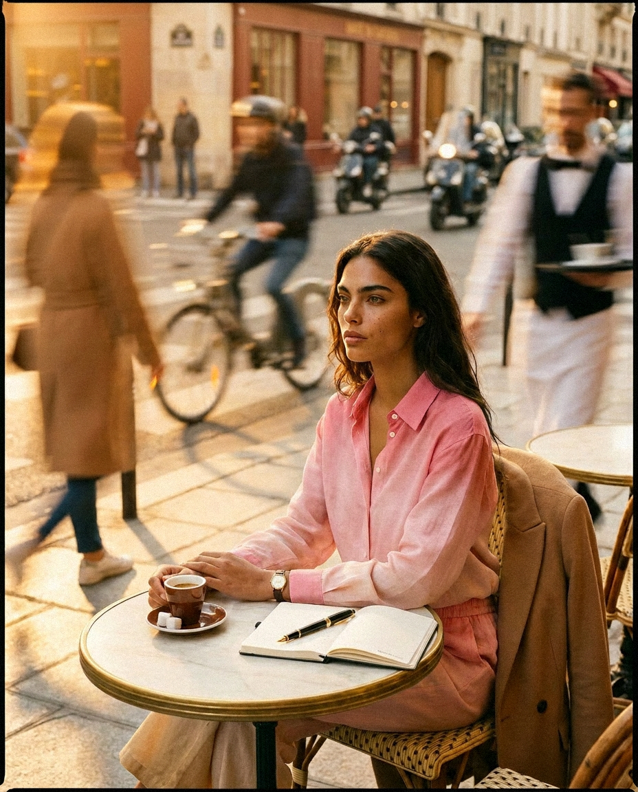 Time, Paris terrace stillness